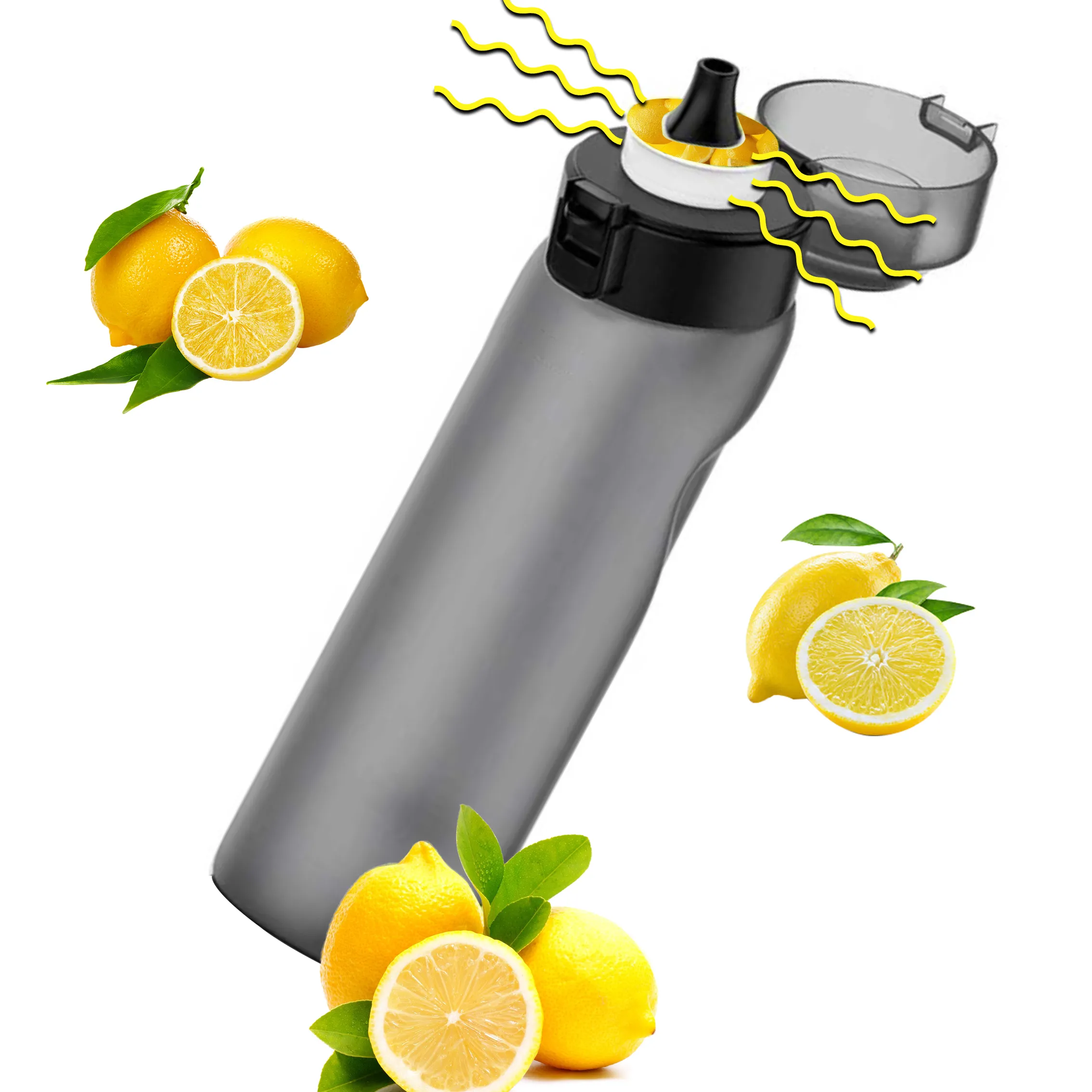 650 Ml BPA Free Custom Plastic Water Bottle Flavouring Pods Incluído perfume fruta sabor air ups PC Sport Water Bottles