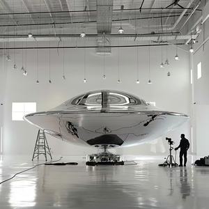 Su misura Full-Size moderna <span class=keywords><strong>UFO</strong></span> arte scultura statua tecnica lucidata per la vendita - Product Image 4