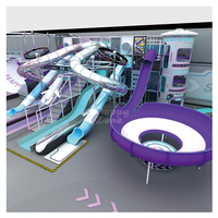 Solution de parc d'aventure personnalisé, aire de jeux intérieure, centre de sport et de remise en forme pour enfants et adultes avec structure d'escalade, trampoline, toboggan