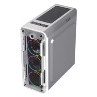 Metalfish — châssis pour ordinateur gamer RGB, tour de pc ATX avec fenêtre transparente, usb 3.0