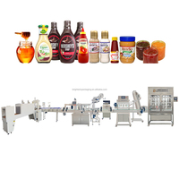 Ligne de production entièrement automatique de pâte de tomate, sauce piquante, miel, mayonnaise, ketchup en pot, machine de remplissage et d'emballage avec vidéo