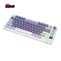Clavier mécanique sans fil ROYAL KLUDGE RK M75 RGB Gasket Gaming, disposition 75 %, 81 touches avec écran OLED intelligent et bouton rotatif