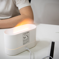 Vente chaude 180ml Mini Flamme Diffuseur Humidificateur Ultrasonique Usb Feu Huile Essentielle Aroma Diffuseur Avec Flamme