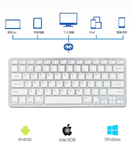 คีย์บอร์ดบลูทูธแบบบางเฉียบคีย์บอร์ดไร้สายน้ำหนักเบาสำหรับ <span class=keywords><strong>Windows</strong></span>/PC/โทรศัพท์ - Product Image 3
