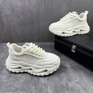 Zapatos Casuales de <span class=keywords><strong>Hombre</strong></span> de Diseño de Lujo, Nuevos, de Piel Sintética, con Cordones, de Caña Alta, Otoñales, a la Moda, Combinables con Todo, Cómodos y que Aumentan la Estatura - Product Image 4