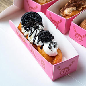 กล่องกระดาษดีไซน์ฟรี พร้อมช่องใส่ซอส ถาดกระดาษสำหรับใส่<span class=keywords><strong>สูตร</strong></span>อาหาร กรวยกระดาษ กล่องบรรจุภัณฑ์ชูโรส - Product Image 6