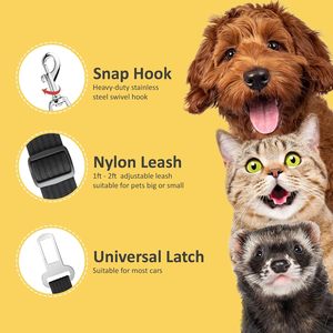 Laisse de sécurité pour chien et siège auto pour petits chiens en voyage - Product Image 3