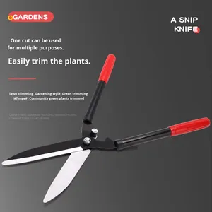 Sécateur télescopique en acier avec poignée en plastique pour jardinage, grande taille, manuel, tête droite pour la taille des pelouses et l'aménagement paysager - Product Image 2