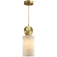 Lampe suspendue minimaliste en albâtre, petite lampe suspendue en marbre, style nordique pour salon, chambre à coucher