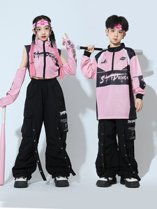 <span class=keywords><strong>ชุด</strong></span>เต้นฮิปฮอปสำหรับเด็ก, <span class=keywords><strong>ชุด</strong></span>เต้นแจ๊สแขนยาวเอวยางยืดเอวสูงสำหรับเด็กหญิงและเด็กชาย - Product Image 4