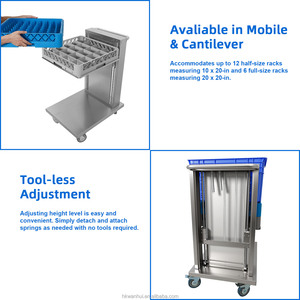 Chariot de livraison commercial en acier inoxydable, panier lave-vaisselle, chariot de collecte empilable pour cuisine - Product Image 3