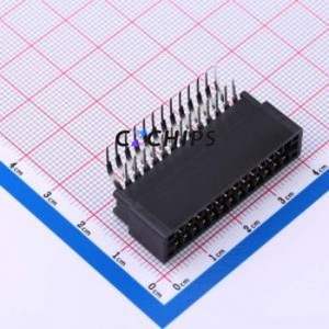 ER26BGFBK Gold Finger Connector Bent Lead Through Hole,P=2.54mm Connector EDGE SLOT 2.54mm 26P Right Angle Insert - Product Image 1