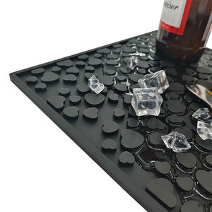 แผ่นรองอุปกรณ์ทำผม PVC สีดำ หลายช่อง กันลื่น กันน้ำมัน สำหรับสถานีทำงานร้านเสริมสวย จัดระเบียบอุปกรณ์จัดแต่งทรงผม - Product Image 3