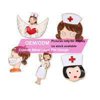 Broche personnalisée avec logo DIY, accessoires pour infirmières, vente en gros, épingle en émail pour médecin, technique de moulage