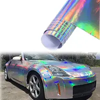 Grey Prisma Laser Holographic Rainbow Car Wrap Vinyl Sticker
