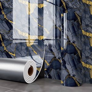 40x300cm DIY Self-adhesive <strong>Waterproof</strong> <strong>Wallpaper</strong> 3D Marble PVC Panels Oil-proof Home Decor <strong>for</strong> Kitchen Cabinet <strong>Bathroom</strong> - Product Image 1