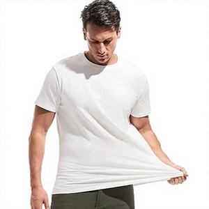 <b>Men</b> Oversized <b>White</b> Oxford Fabric Eco-Friendly Beazer Sports 300g Cotton T-<b>Shirt</b> O-Neck <b>Short</b> <b>Sleeve</b> Plain Casual Wear - Product Image 4