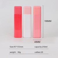 Botol Pompa PET Persegi 200ml, Finishing Matte, Dispenser Kosmetik Lotion Sampo, Kemasan Logo Custom