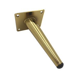 Luye Hardware Iron Sofa Leg 10-72mm Gold Finish Furniture Support <b>Cabinet</b> Leg Straight Slant Type - Product Image 4