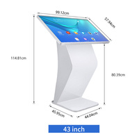 Pantalla Táctil LCD Interactiva de 4K de 32/43/49/55 Pulgadas, Tótem con Base, Kiosco de Autoservicio para Negocios, Centros Comerciales y Exteriores