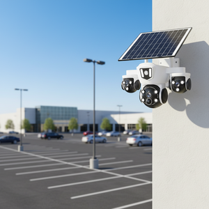 YAHONG 12MP V380 Pro Solar Powered Draadloze <span class=keywords><strong>4G</strong></span> <span class=keywords><strong>WiFi</strong></span> CCTV <span class=keywords><strong>Camera</strong></span> met Afstandsbediening en 4mm Lens - Product Image 1