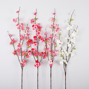 Ramo de Flores de Cerezo Artificiales, Flores de Seda y Plástico de Alta Simulación, Decoración para Bodas y Hogar, 109g QH-55031 - Product Image 1