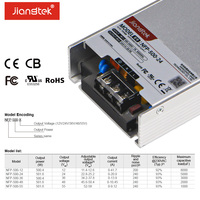 Alimentation à découpage AC/DC sans ventilateur Jiangtek NFP-500-24 500W 24VDC avec PFC