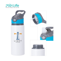 Bouteille d'Eau d'Extérieur Sportive en Aluminium Blanche Personnalisable de 650 ml (22 oz) pour Boire Directement et Écologique