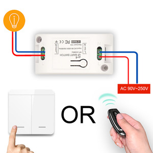 433Mhz thông minh chuyển đổi ánh sáng LED push button chuyển phổ không dây điều khiển từ xa AC90 ~ 250V 10A 1CH tiếp sức điều khiển cho đèn - Product Image 3