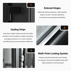 Thermal Break Aluminum Frame Double Glazed <strong>Window</strong> Casement <strong>Windows</strong> - Product Image 5