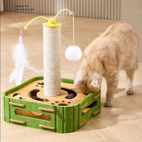 Arbre à chat en bois Taotao Le - Jouet éducatif durable pour chats, design de boîte labyrinthe, ne perd pas de fibres, utilisation intérieure/extérieure
