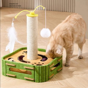 Árbol para Gatos de Madera Taotao Le - Juguete Educativo Resistente para Gatos, Diseño de Laberinto, No Desprende Fibras, Uso Interior/Exterior - Product Image 1