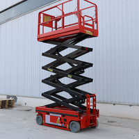 Plateforme élévatrice à ciseaux électrique autopropulsée, hauteur 10 m, équipement de travail en hauteur électrique, 320 kg, pneus non marquants