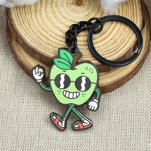 Llavero de <span class=keywords><strong>Metal</strong></span> Personalizado al por Mayor, con Esmalte Suave o Duro, Forma de Dibujos Animados, Logotipo Cortado, Galvanizado, Negro - Product Image 2