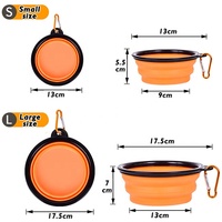 Bol à eau pliable en Silicone pour animaux de compagnie, gamelle Portable de Camping pliable pour chien avec boucle