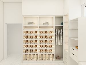 Elegante y Moderno Vestidor Independiente con Diseño Ajustable, Material de Madera Contrachapada e Iluminación Ambiental Suave - Product Image 6