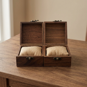 Boîte de présentation de montres en bois, boîte à bijoux en bois poli, boîte de rangement verrouillable pour cadeaux, décoration de la maison - Product Image 4
