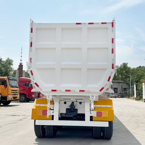 Remorque à benne basculante 3 essieux de haute qualité à suspension à ressorts à lames pour le transport de sable, de pierre et de charbon - Product Image 1