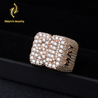 Bague Moissanite Personnalisée avec Nom, Entièrement Pavée de Moissanites VVS, Style Hip Hop, Bague à Lettres Personnalisée pour Hommes et Femmes