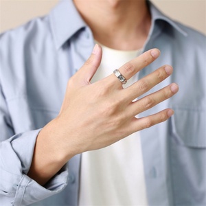 Fashion Fine Simple <b>Ring</b> Gold Plated Stainless Steel Rotatable Viking <b>Ring</b> <b>for</b> <b>Men</b> - Product Image 5