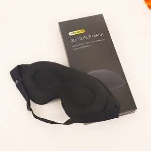 HaoKey 2023 Customize Logo Eyemask Print 3D Sleeping Mask Full Eye Care Mask For Sleep Memory Foam