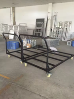 Chariot de scène pour plateforme de scène en aluminium 1,22 x 1,22 m, support de scène 1-1,5 m et garde-corps d'escalier