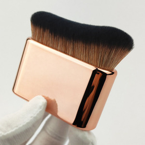Custom Logo S-Shape Kabuki Body Makeup <b>Brush</b> For Self Tanning Foundation Body Glow Lotion Applicator - Product Image 5