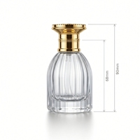 Botol Parfum Bulat Kustom Kelas Atas 30 ml Botol Kaca Parfum Silinder Mewah dengan Kemasan