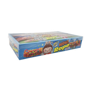 Fabricants de bonbons OEM Candy Sweet Rainbow Candy Sour Chewy Roll Gummy Rope avec mini bonbon granule pour enfants pour la fête - Product Image 5