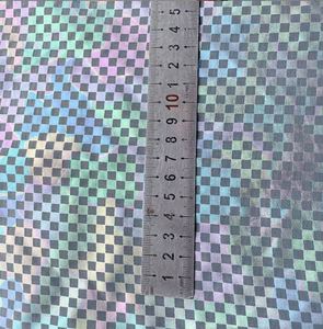 Tissu holographique à damier bronzé 100% polyamide, tissu fluorescent, tissu de gaze brillant et coloré pour la décoration de scène et de mariage - Product Image 4