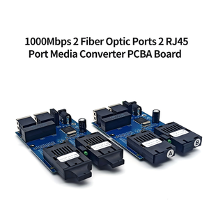 YUNVO 10/100/1000M 2F2E 千兆以太网光纤交换机 2 RJ45 UTP 2 SC 光纤媒体转换器 PCBA 2SC 2RJ45 以太网 PCB - Product Image 3