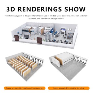 Hiện đại nhỏ gọn nộp hồ sơ cán nguội thép cán nguội tiết kiệm không gian di chuyển điện xếp chồng lưu trữ kim loại di động Tủ hồ sơ - Product Image 5