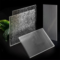 Feuille de polystyrène plastique à motif gaufré, feuille de polystyrène transparente, feuille de verre lenticulaire