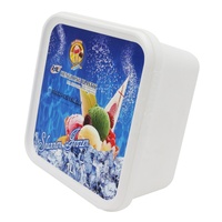 Vente en gros de gobelets jetables carrés IML écologiques durables avec logo personnalisé de 1000ml pour crème glacée